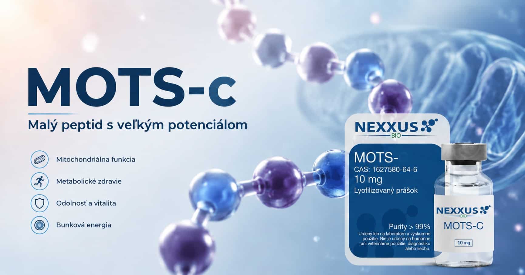 MOTS-c mitochondriálny peptid – bunková signalizácia vo výskume